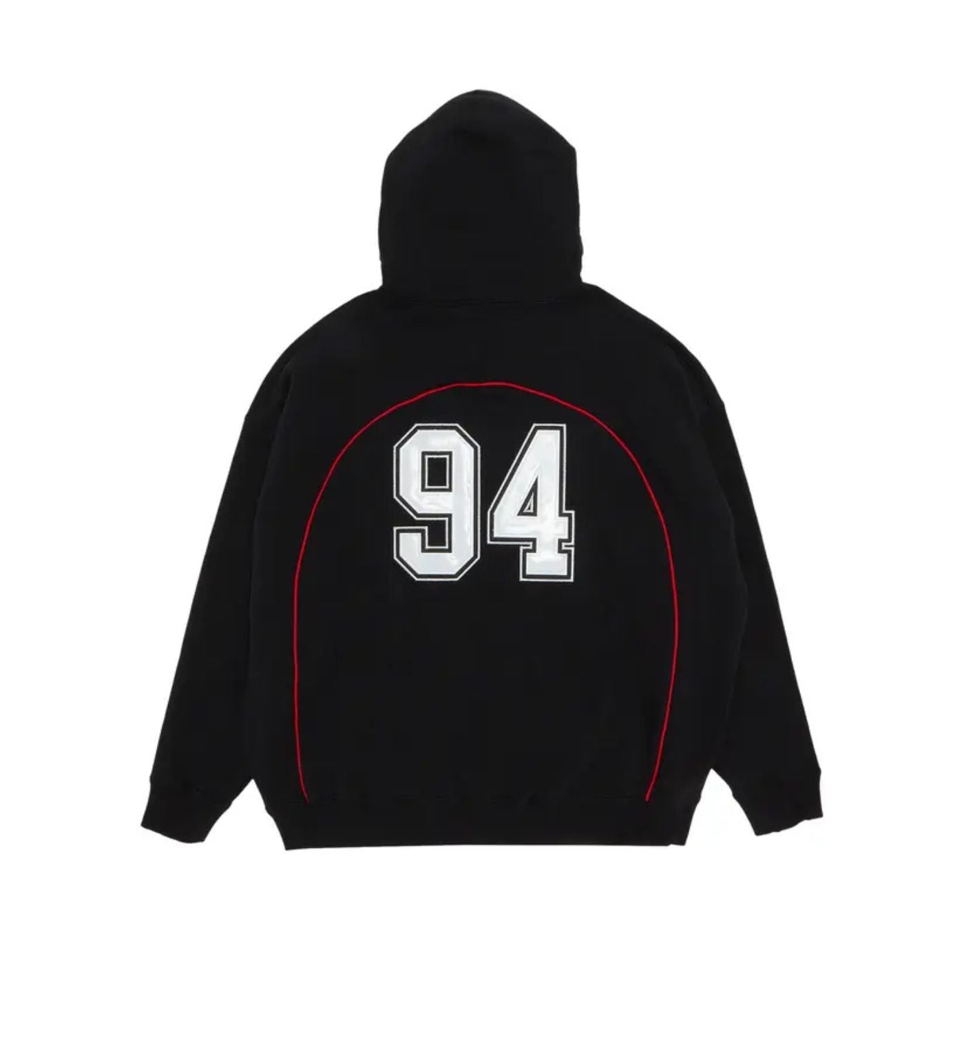 Supreme Boxy Piping Arc Hooded Sweatshirt 'Black'