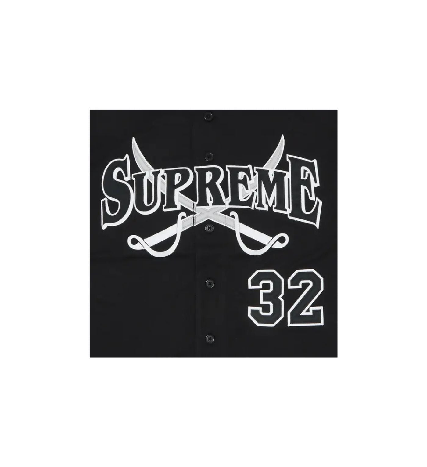 Supreme Swords Baseball Jersey 'Black'