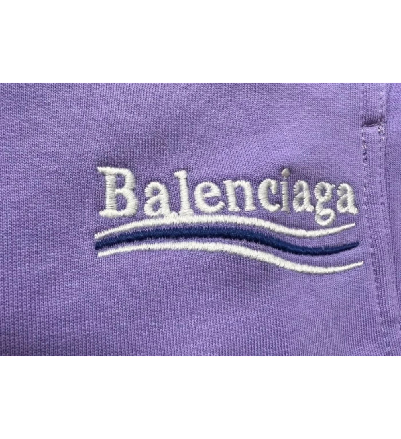 Balenciaga pants cotton purple logo