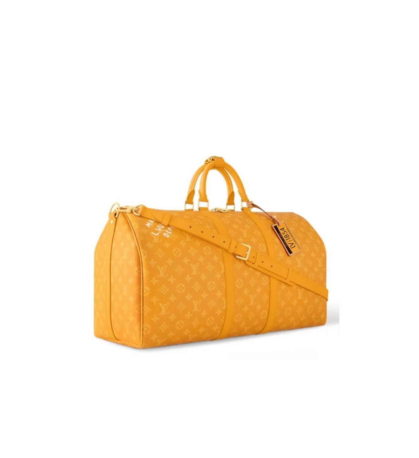 Louis Vuitton hugs bag travel yellow logo