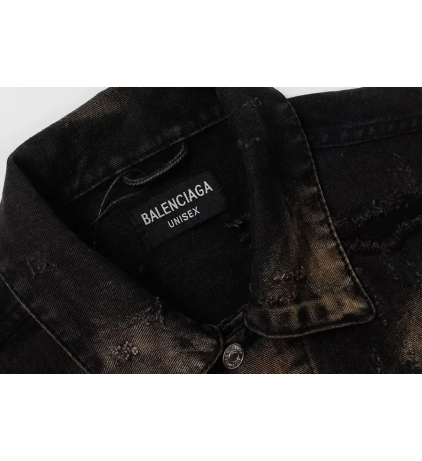 Balenciaga jacket black brown logo