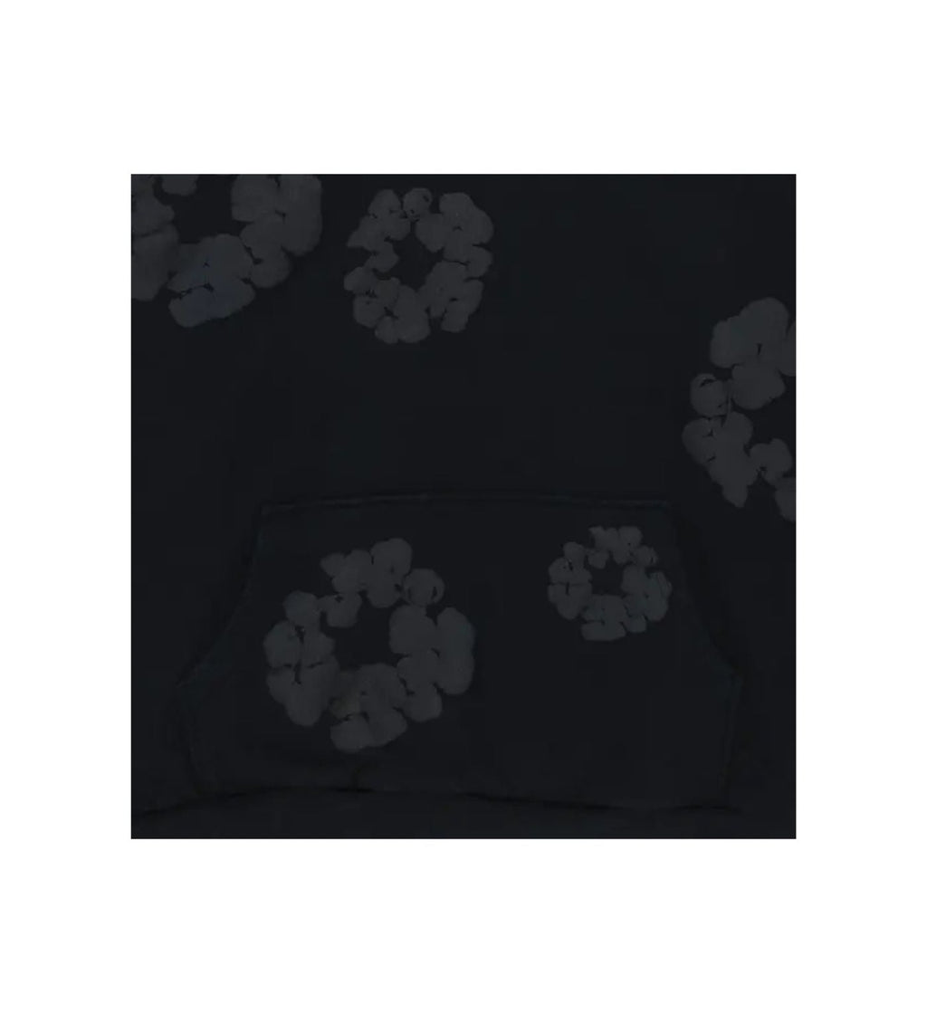 Denim Tears Cotton Wreath Hooded Sweatshirt 'Black Monochrome'