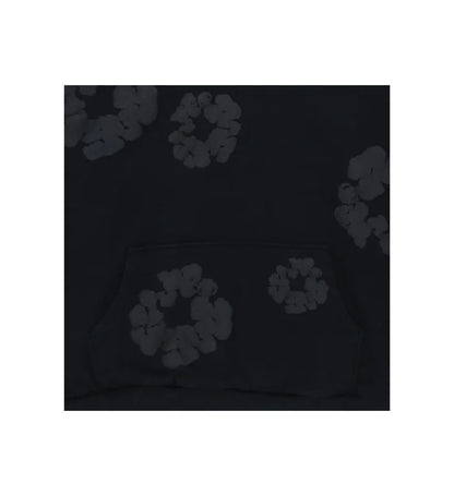Denim Tears Cotton Wreath Hooded Sweatshirt 'Black Monochrome'