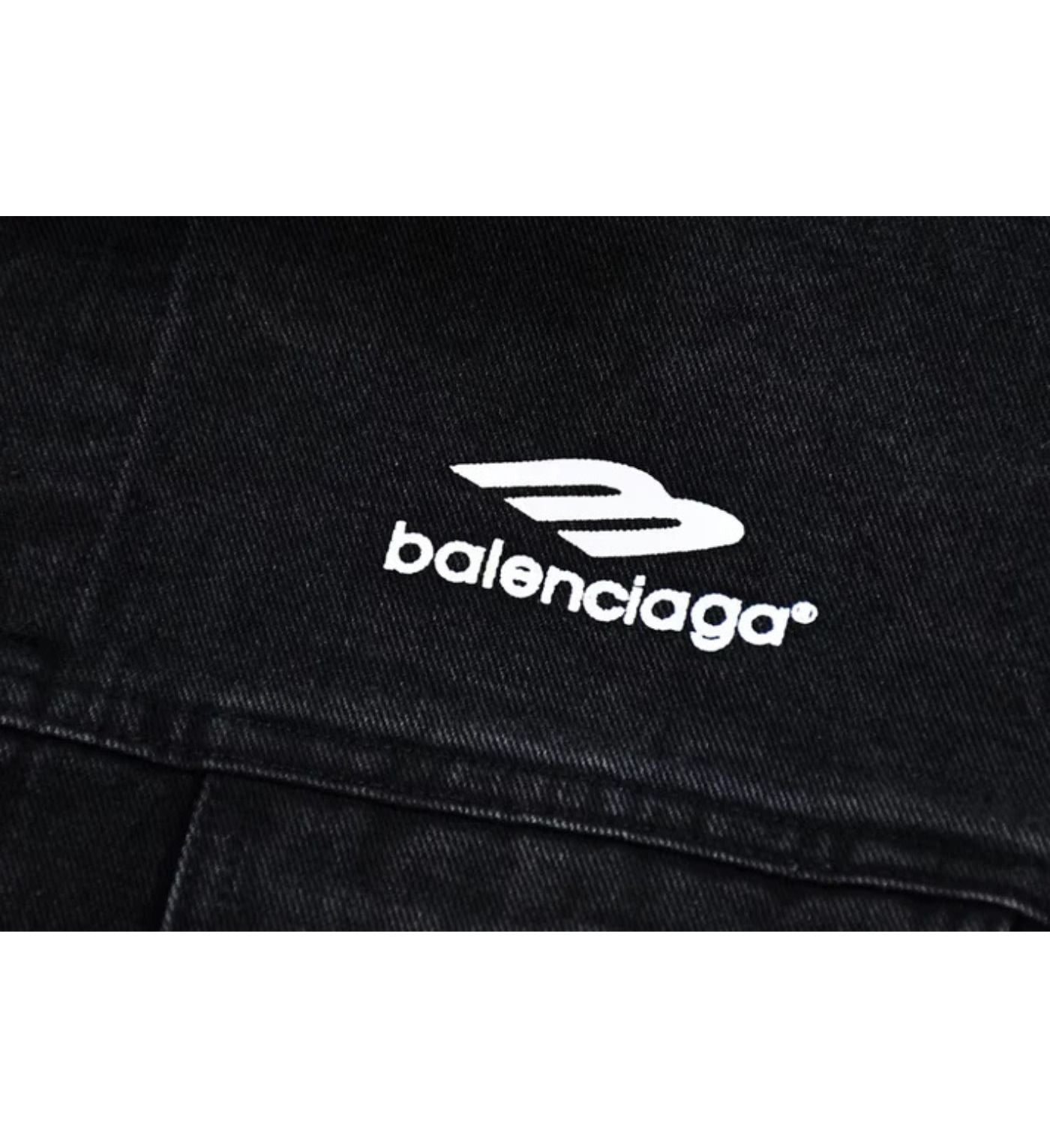 Balenciaga jacket jeans black logo