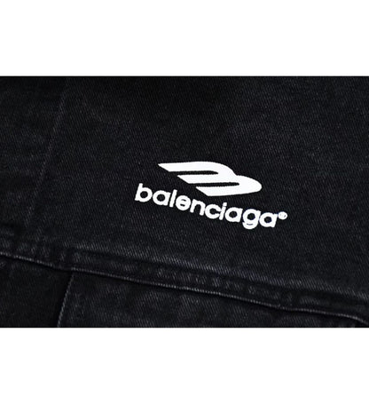Balenciaga jacket jeans black logo