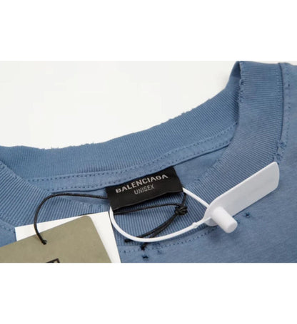 Balenciaga T-Shirt Sky blue logo