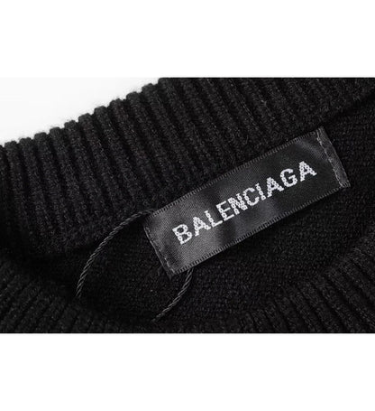 Balenciaga crewknew black rose logo
