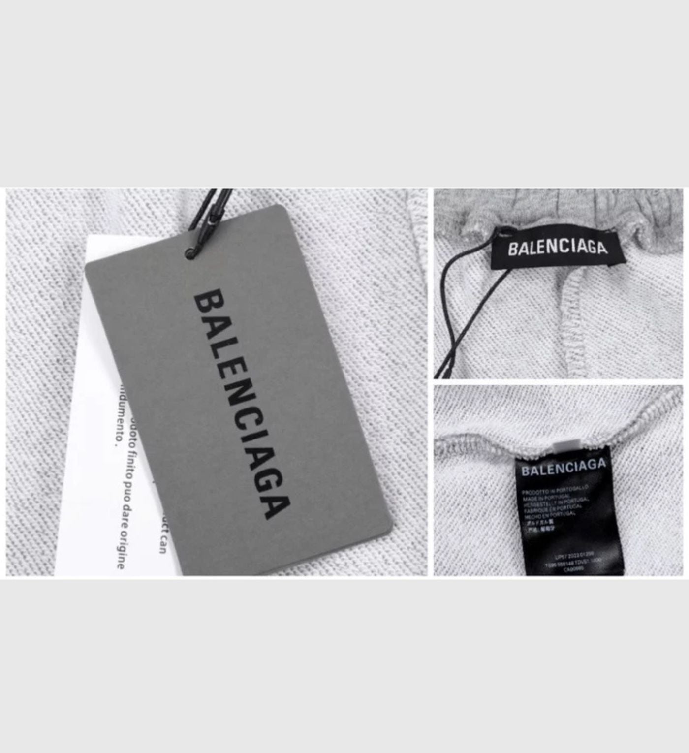 Balenciaga pants cotton gray logo