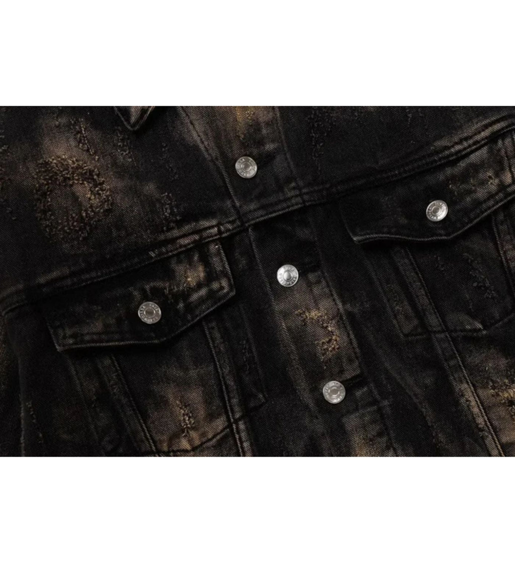 Balenciaga jacket black brown logo