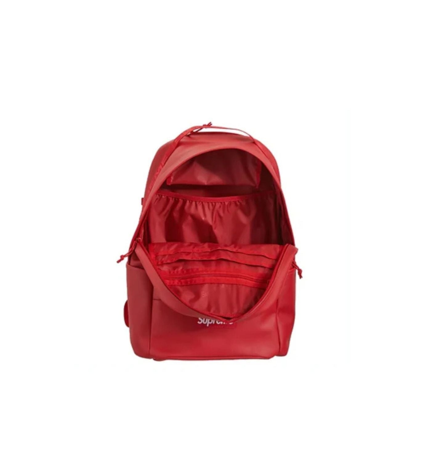 Supreme Leather Backpack Red