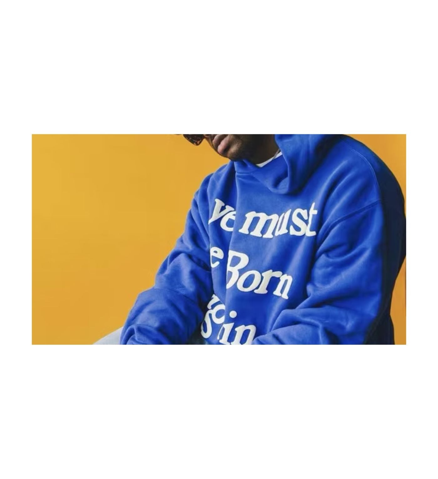 Yezzy hoodie blue logo