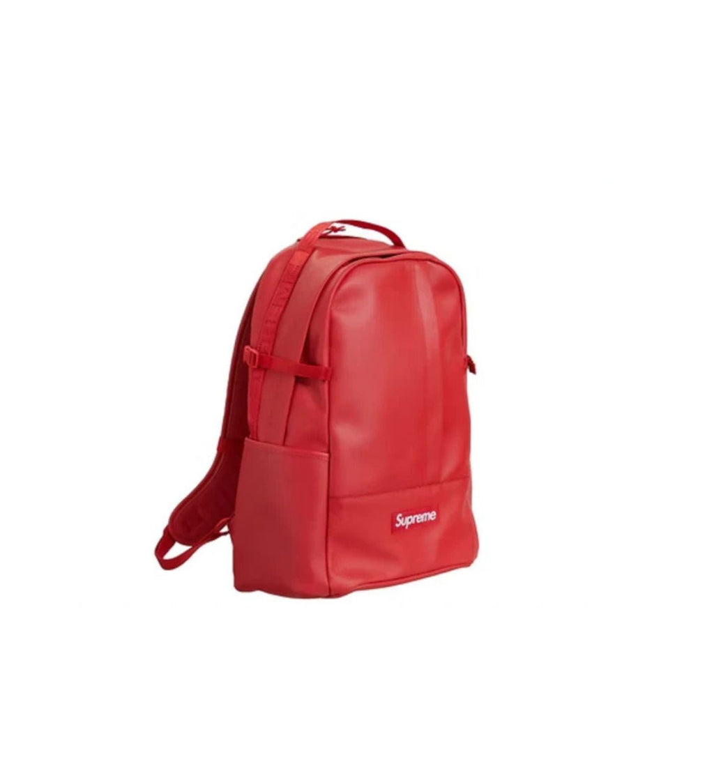 Supreme Leather Backpack Red