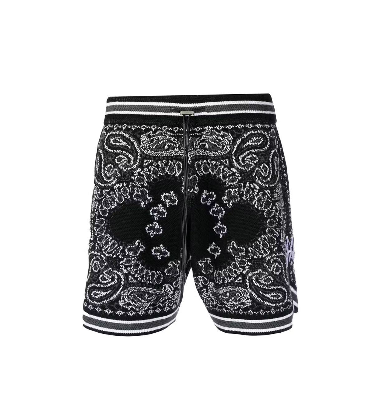 AMIRI Bandana Crochet Basketball Shorts Black