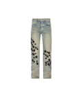 AMIRI Leather Star Straight Jeans Clay/Indigo