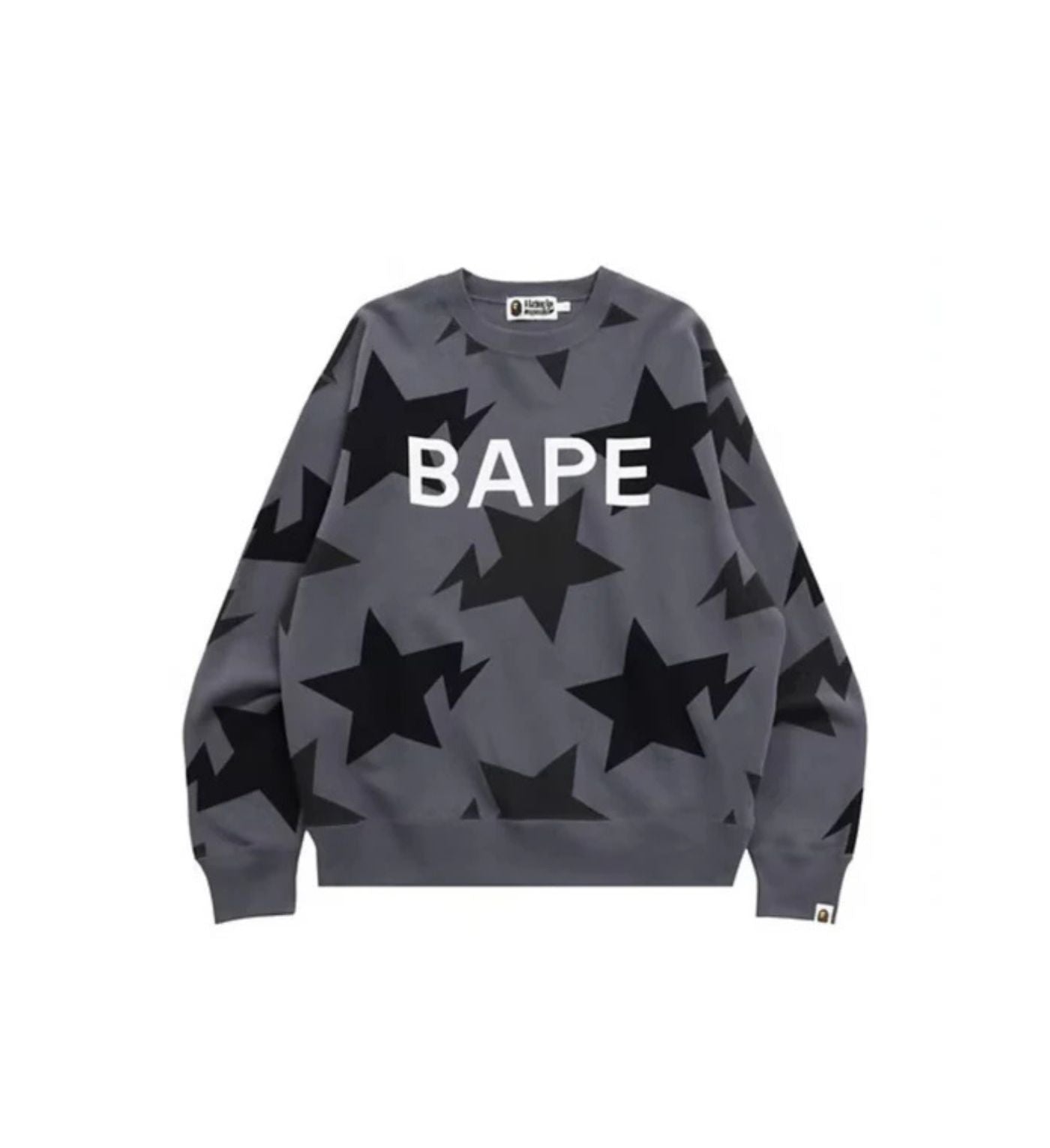 BAPE Sta Pattern Relaxed Fit Crewneck 'Black'
