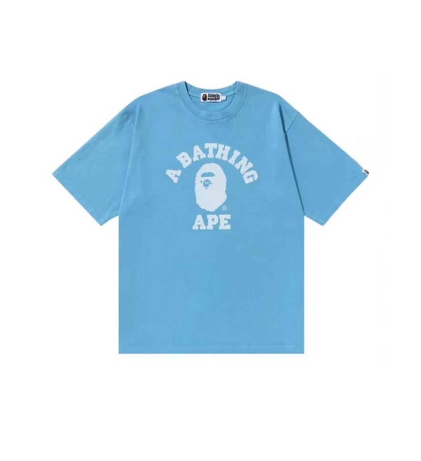 BAPE Stone Wash College Relaxed Tee 'Sax'