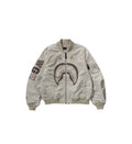BAPE Tonal Chain Stitch Shark Bomber Jacket