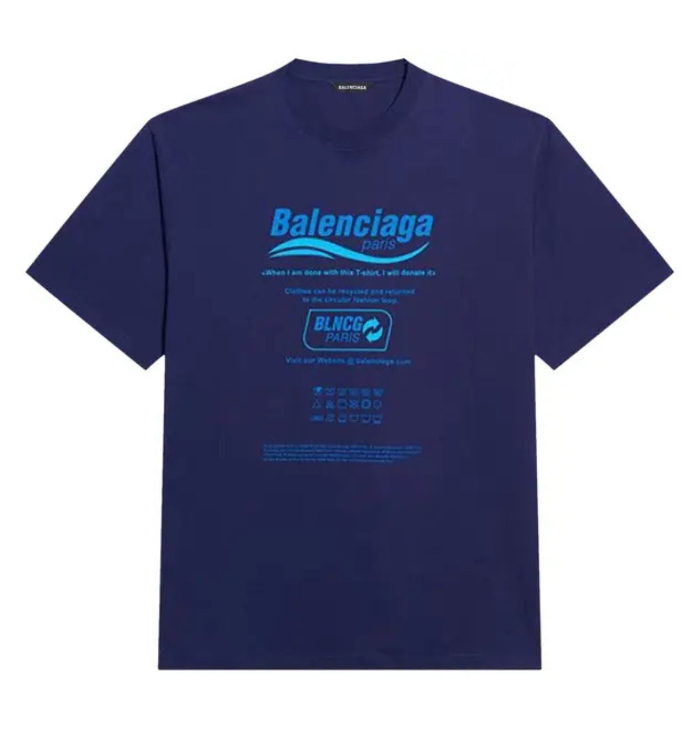 Balenciaga Boxy T-Shirt 'Blue'
