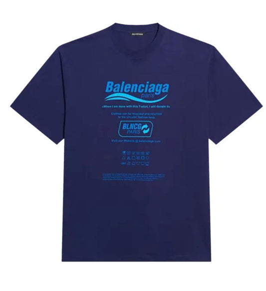 Balenciaga Boxy T-Shirt 'Blue'