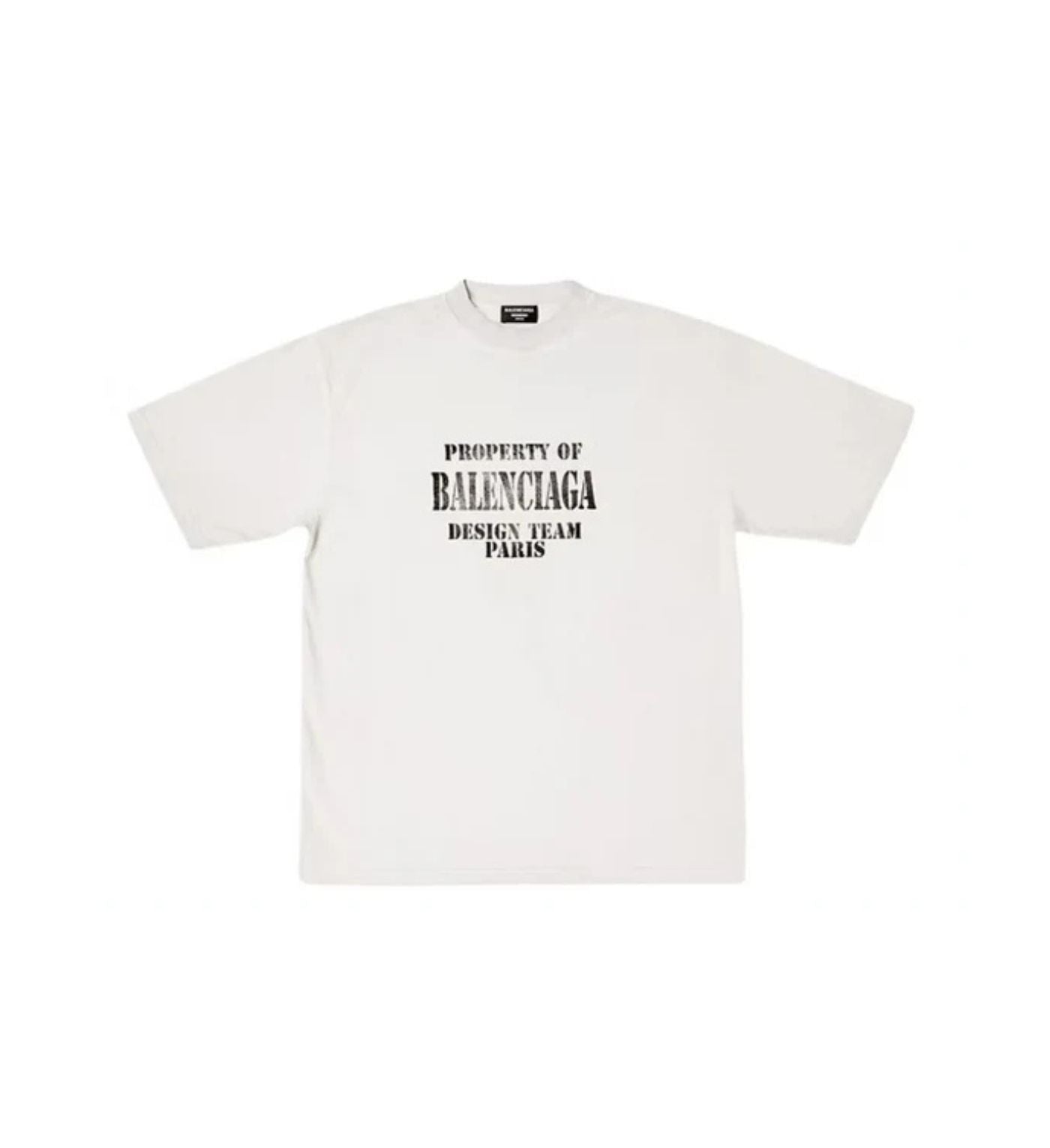 Balenciaga Property Large Fit Vintage T-shirt White/Black