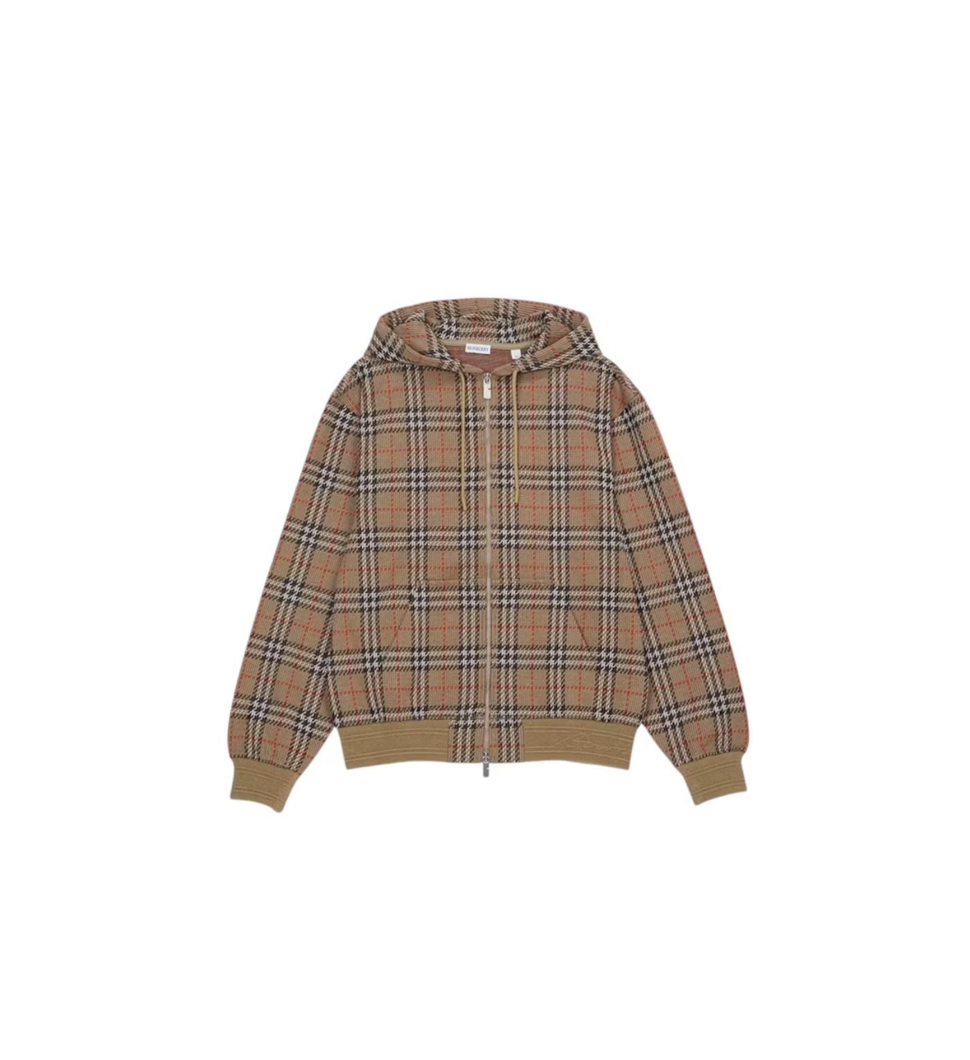 Burberry Check Zip Up Hoodie