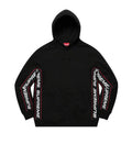 Supreme Text Rib Hooded Sweatshirt 'Black'