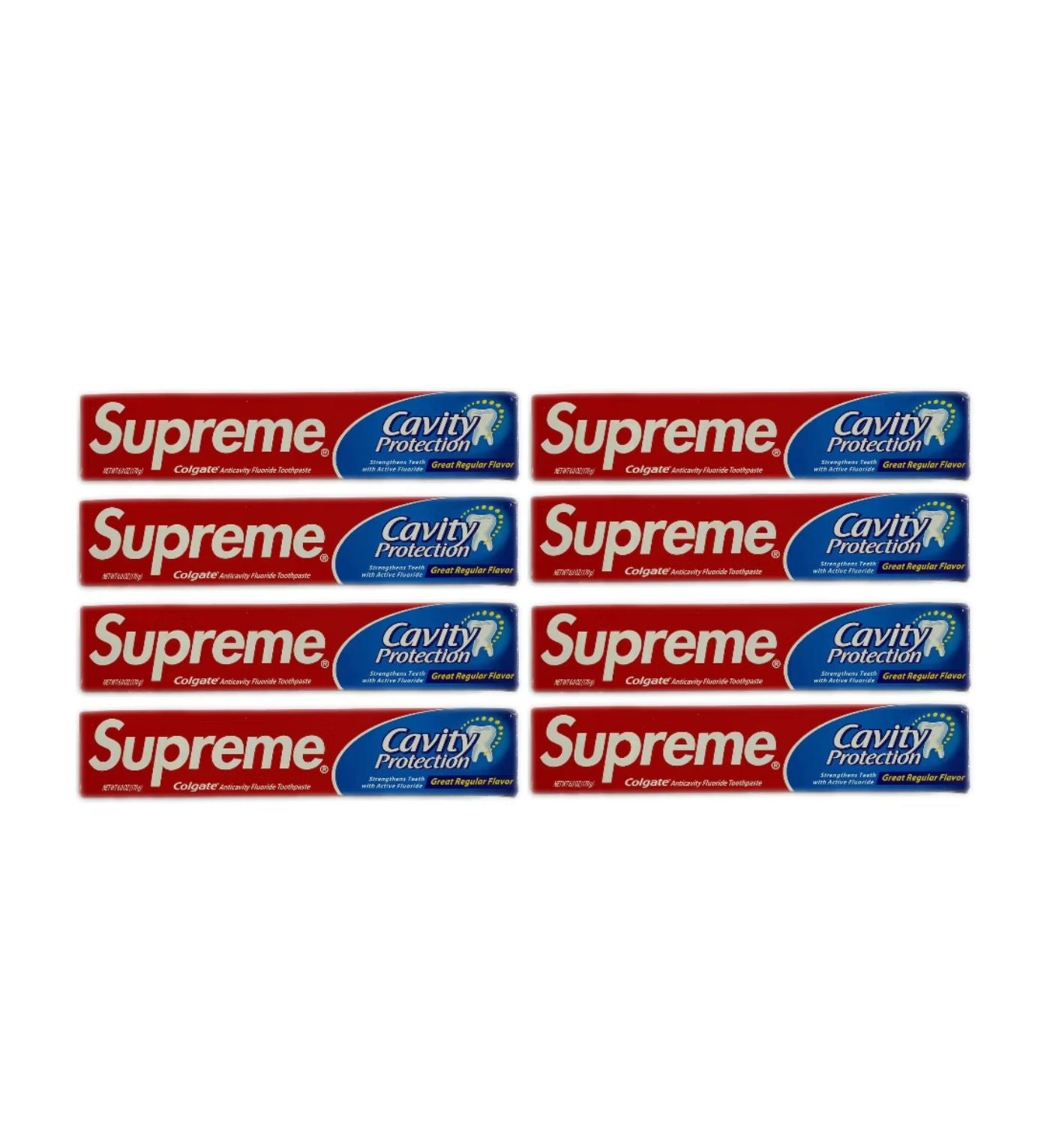Supreme x Colgate Toothpaste 8x Lot (Not Fit For Human Use)